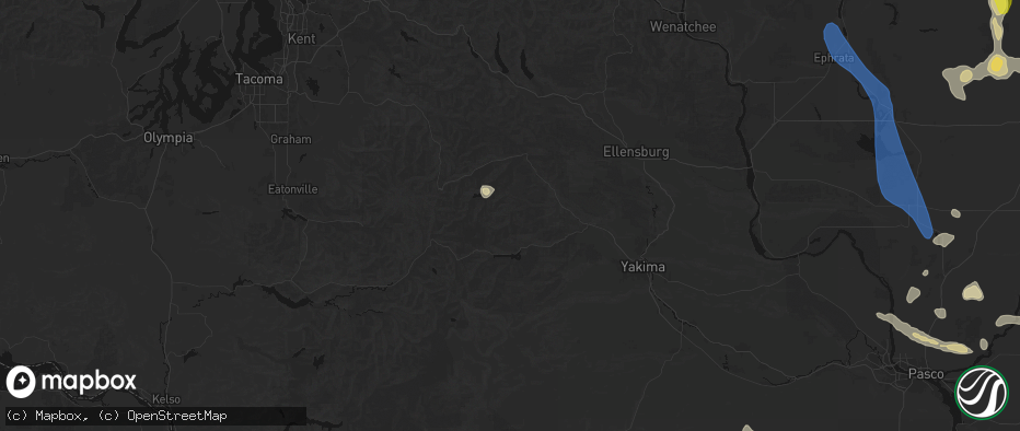 Hail map in Naches, WA on May 28, 2026