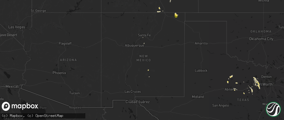 Hail map in New Mexico on May 28, 2026