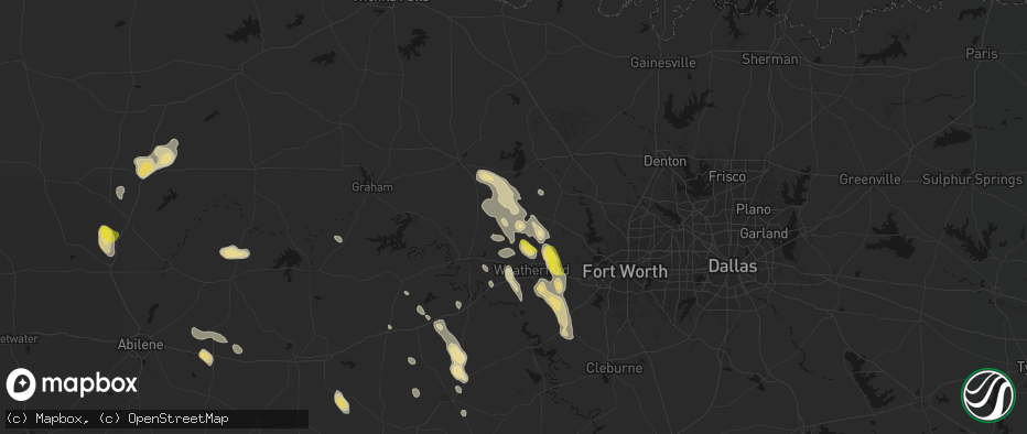 Hail map in Poolville, TX on May 28, 2026