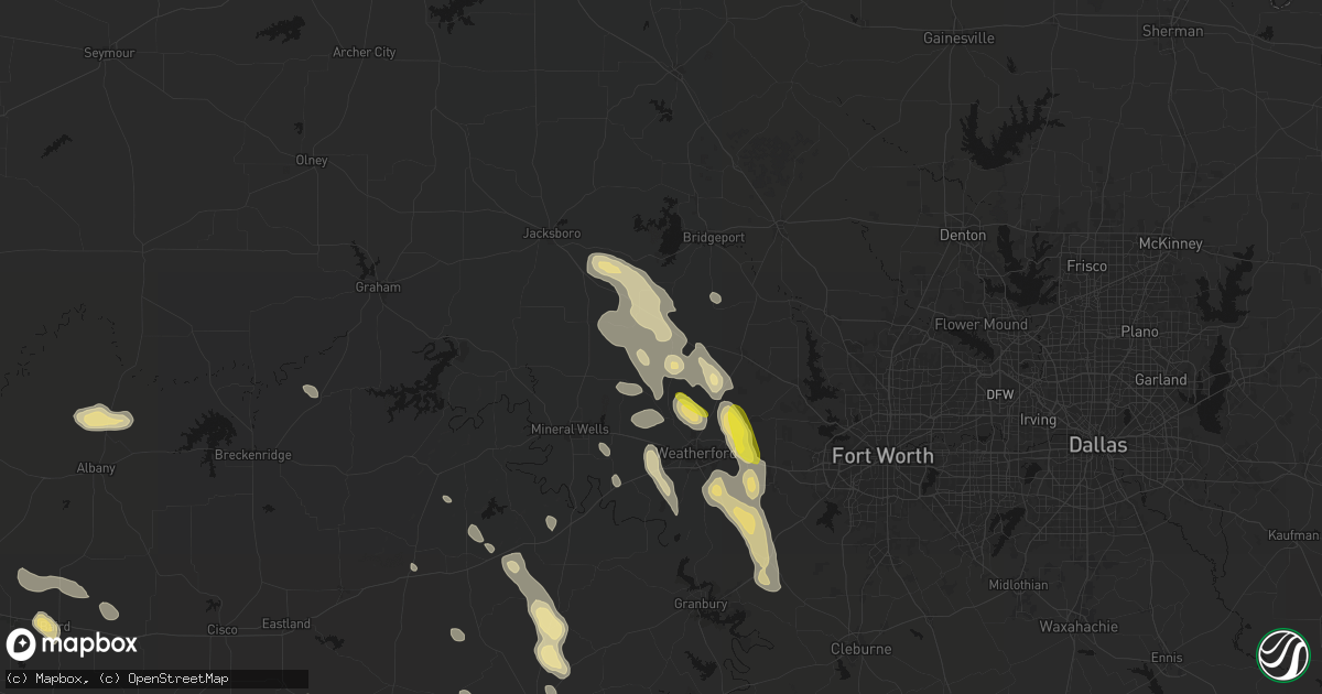 Hail map in Poolville, TX on May 28, 2026