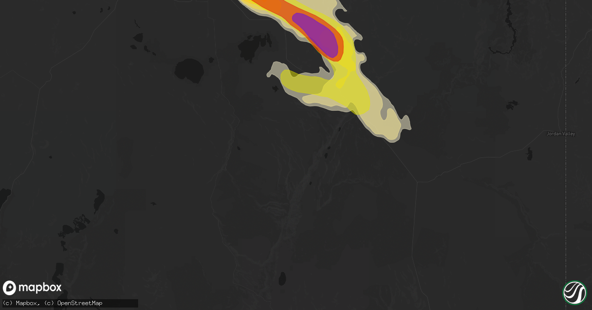 Hail map in Princeton, OR on May 28, 2026