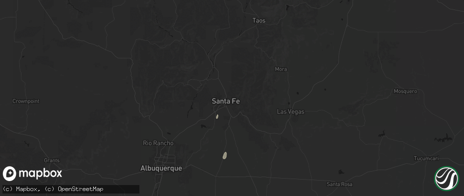 Hail map in Santa Fe, NM on May 28, 2026