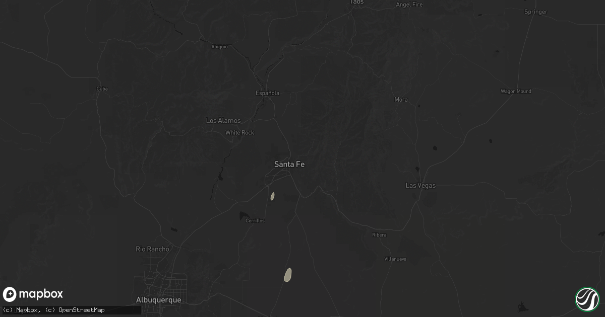 Hail map in Santa Fe, NM on May 28, 2026