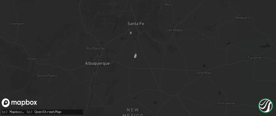 Hail map in Stanley, NM on May 28, 2026