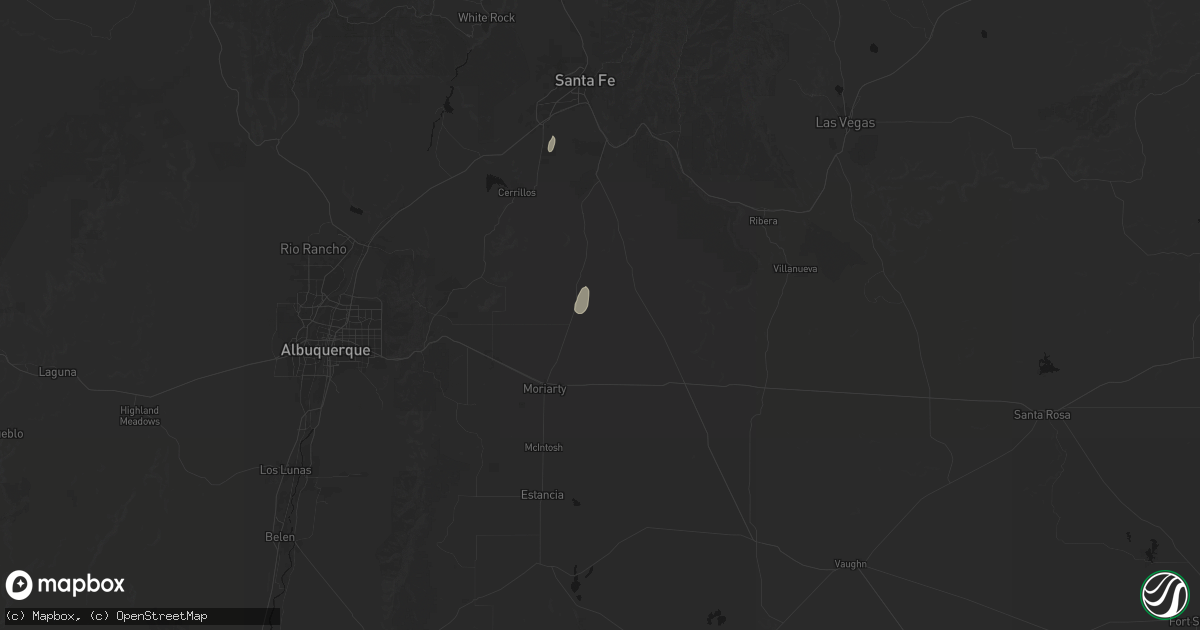 Hail map in Stanley, NM on May 28, 2026
