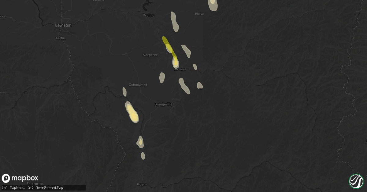 Hail map in Stites, ID on May 28, 2026