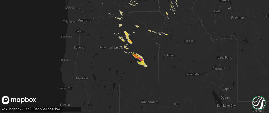 Hail map on May 28, 2026