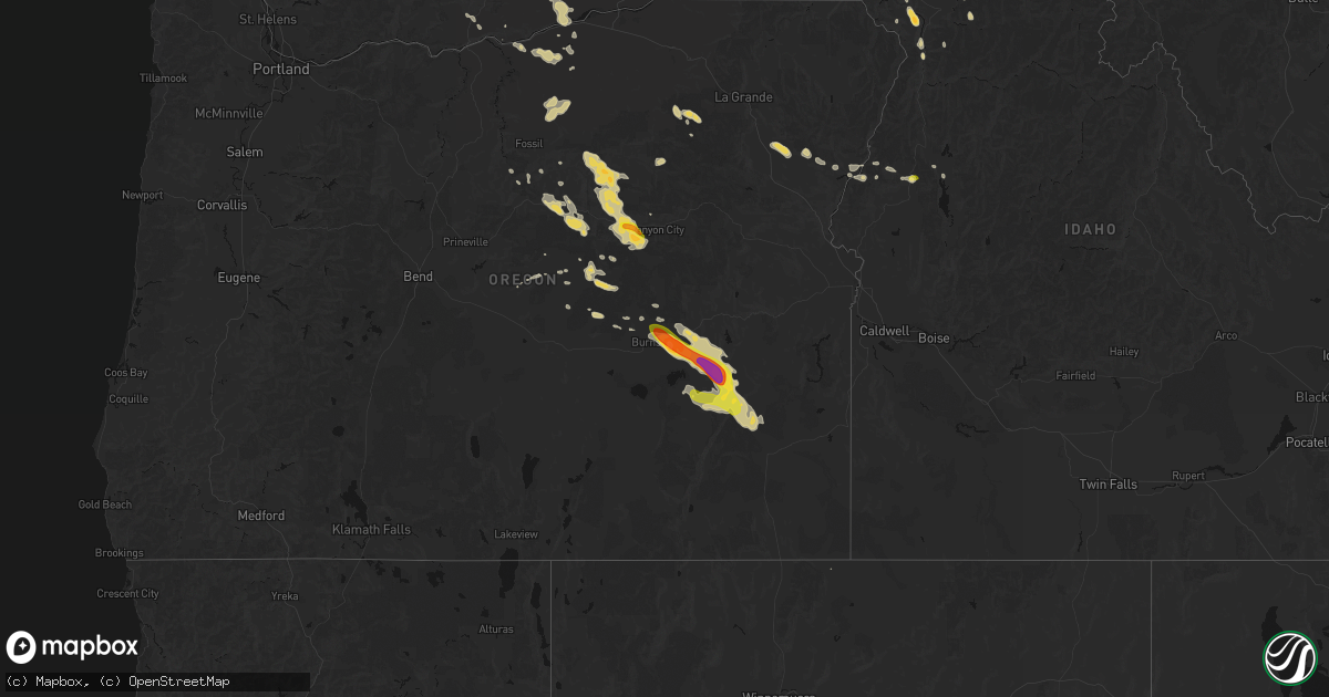 Hail map on May 28, 2026