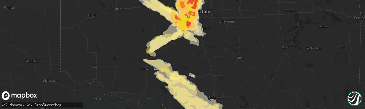 Hail map in Oklahoma City, OK on May 29, 2012