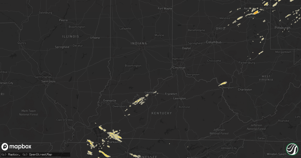Hail map in Tennessee on May 29, 2012