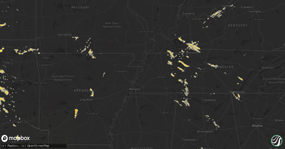 Hail map on May 29, 2012