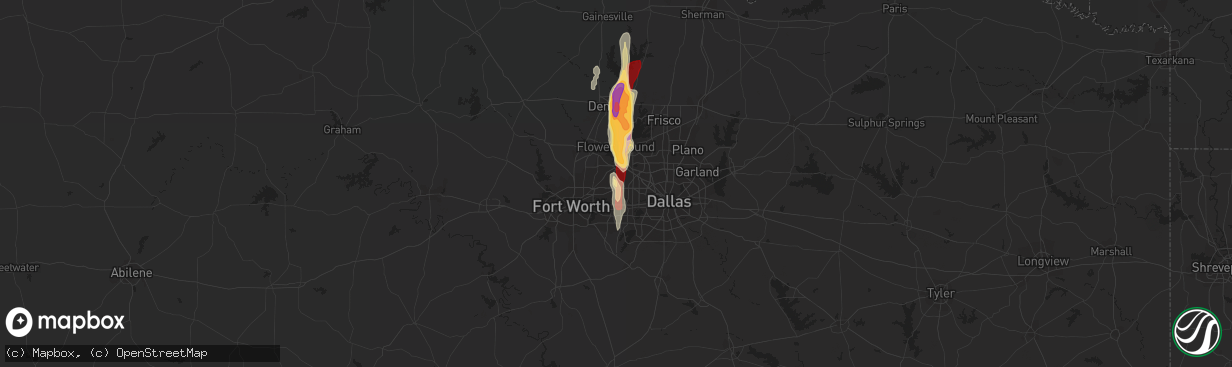 Hail map in Euless, TX on May 29, 2013