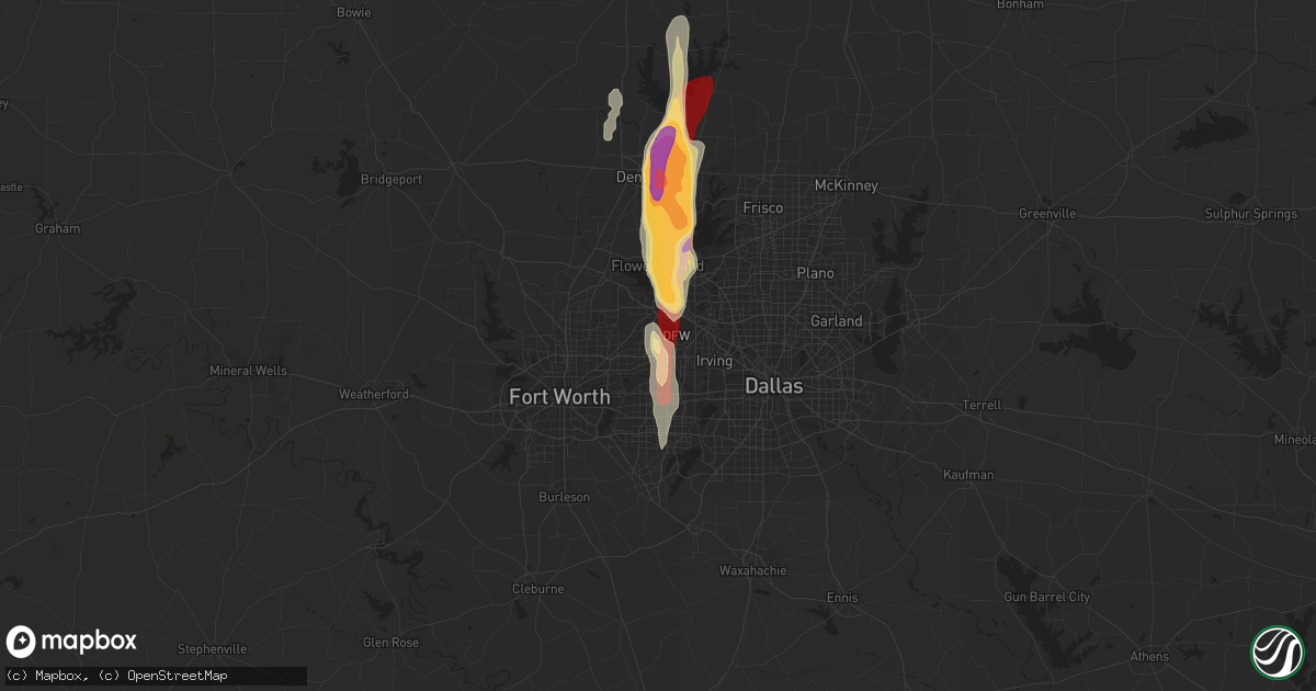 Hail map in Euless, TX on May 29, 2013