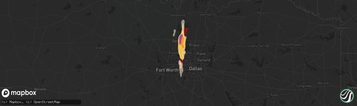 Hail map in Flower Mound, TX on May 29, 2013