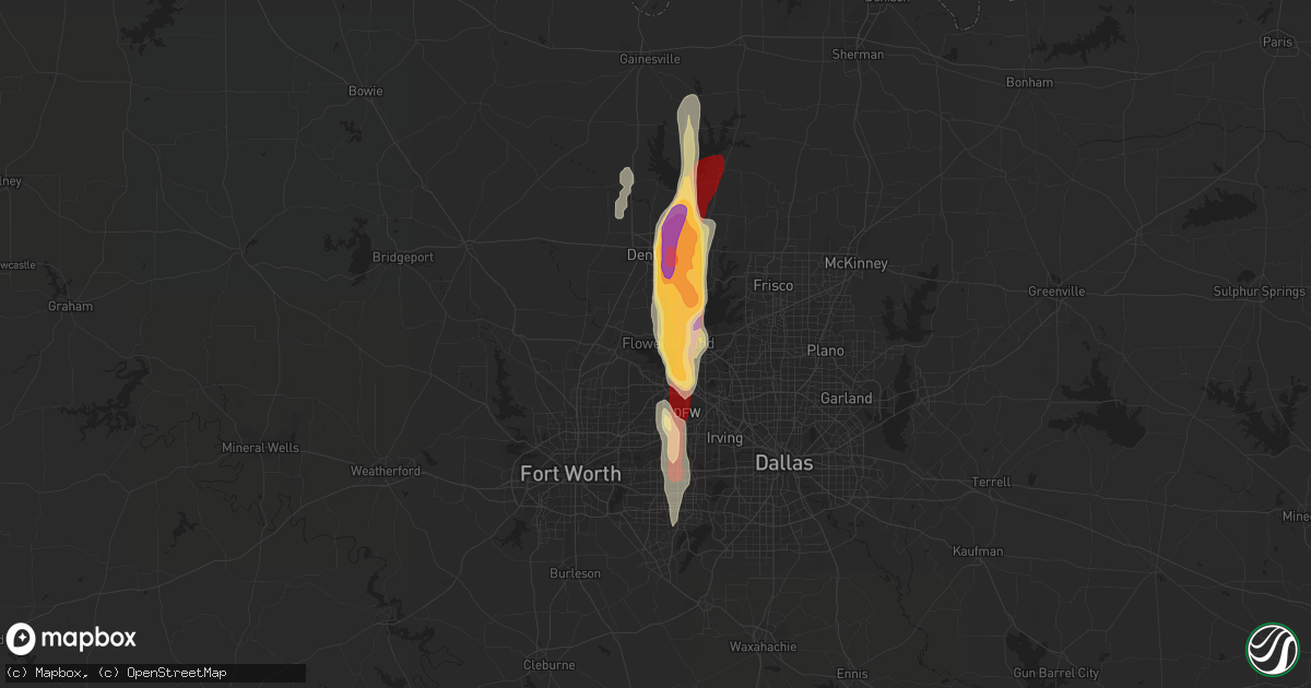 Hail map in Flower Mound, TX on May 29, 2013