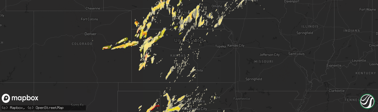 Hail map in Kansas on May 29, 2013