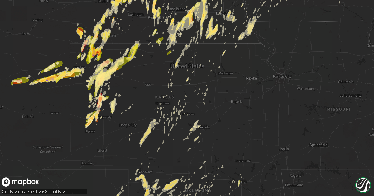 Hail map in Kansas on May 29, 2013