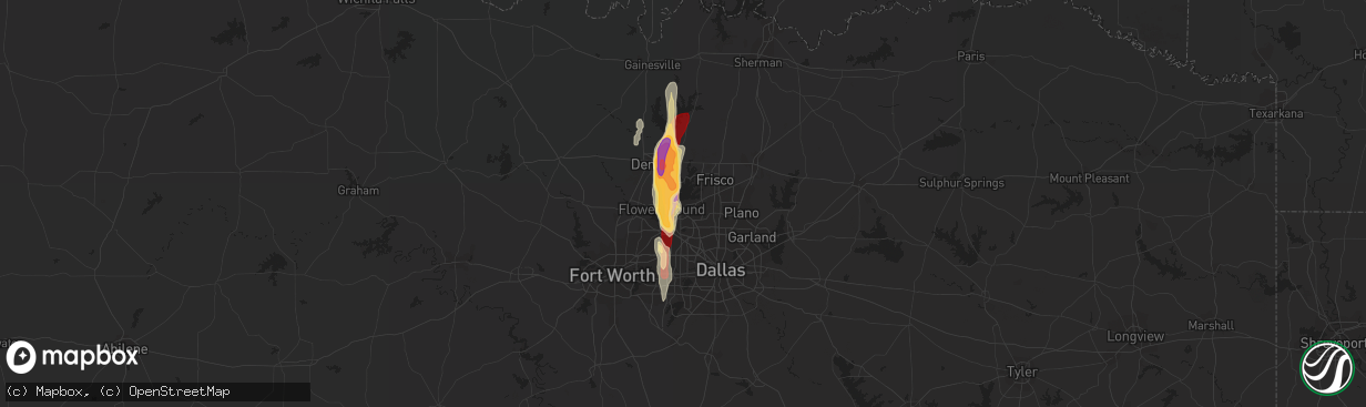 Hail map in Lewisville, TX on May 29, 2013