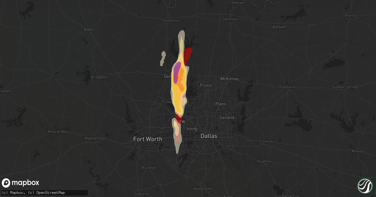 Hail map in Lewisville, TX on May 29, 2013