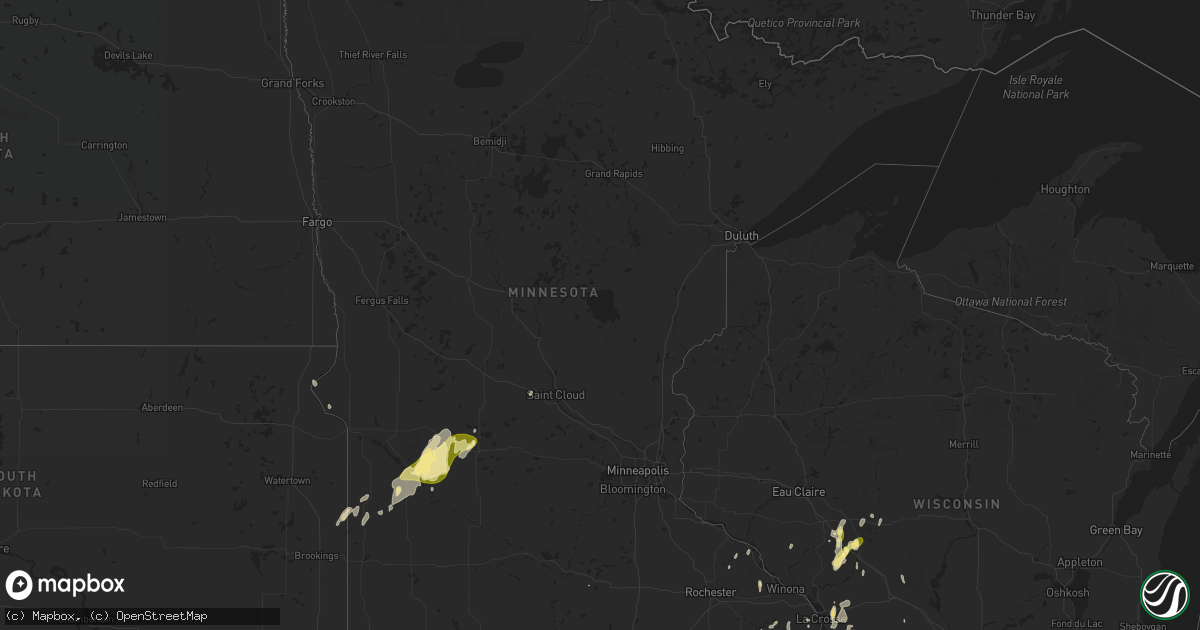 Hail map in Minnesota on May 29, 2013