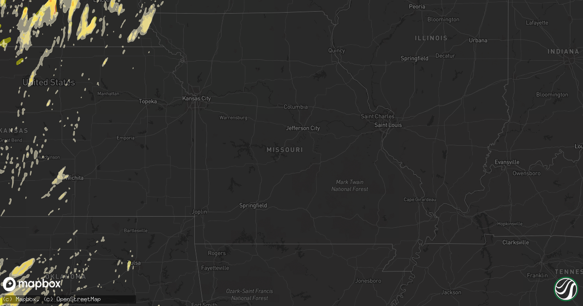 Hail map in Missouri on May 29, 2013