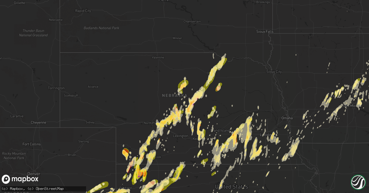 Hail map in Nebraska on May 29, 2013