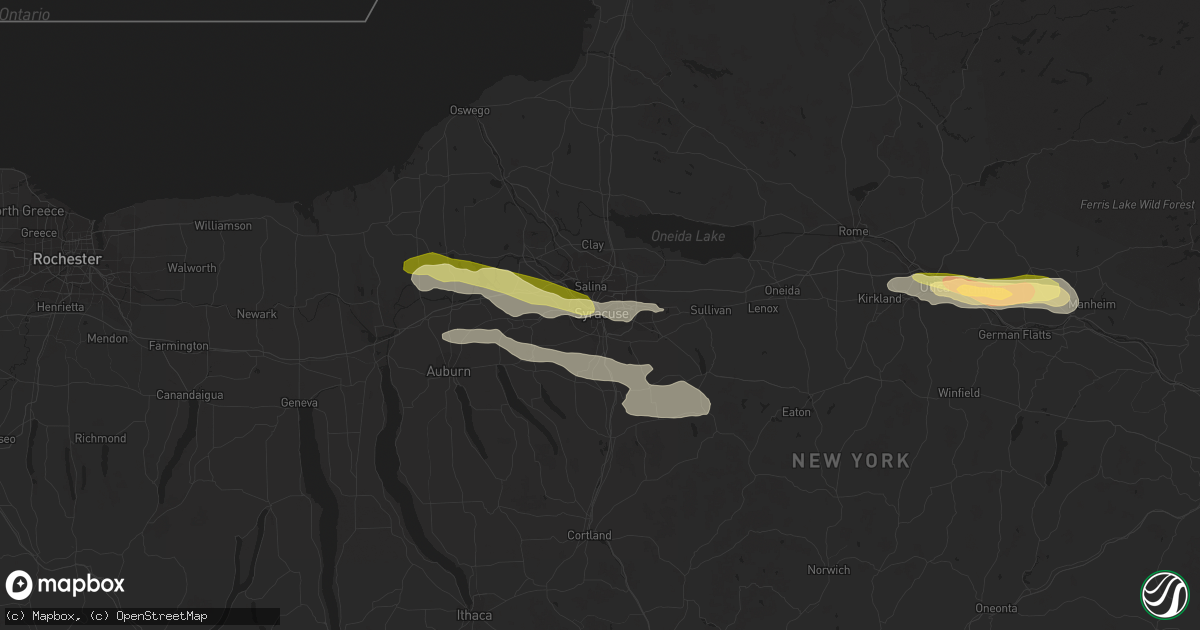 Hail map in Syracuse, NY on May 29, 2013