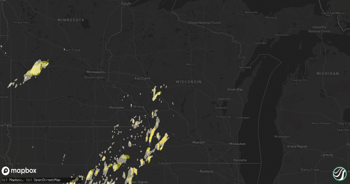 Hail map in Wisconsin on May 29, 2013