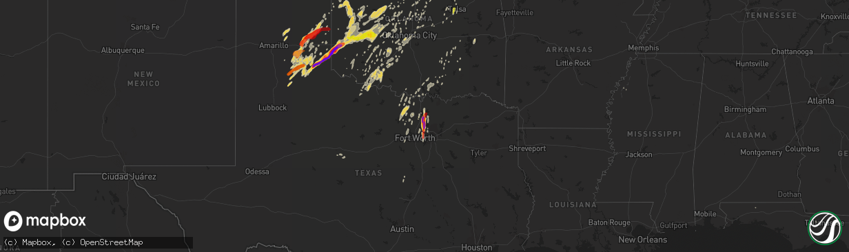 Hail map on May 29, 2013