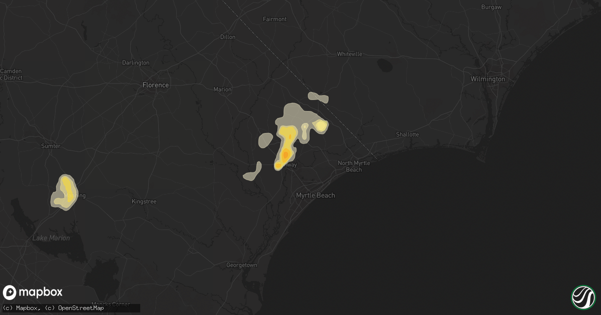 Hail map in Conway, SC on May 29, 2014