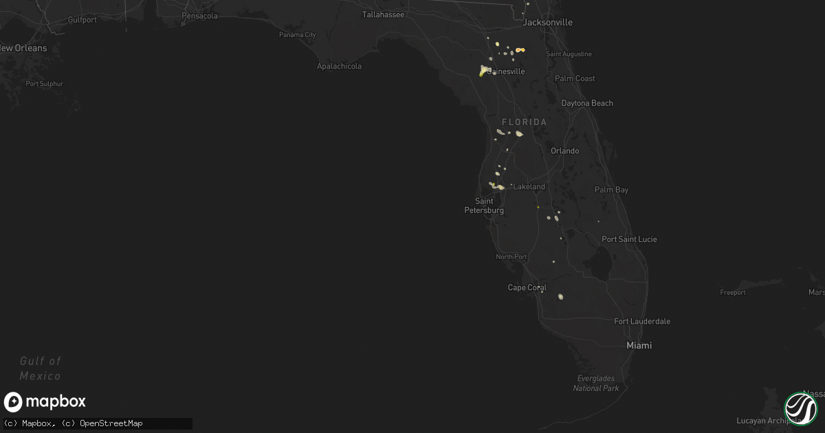 Hail map in Florida on May 29, 2014
