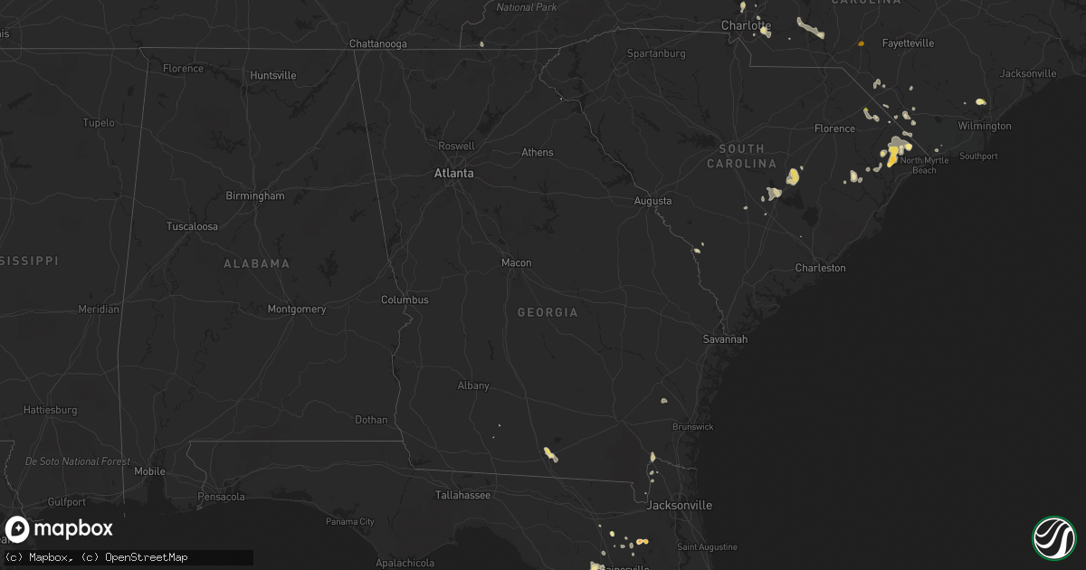 Hail map in Georgia on May 29, 2014