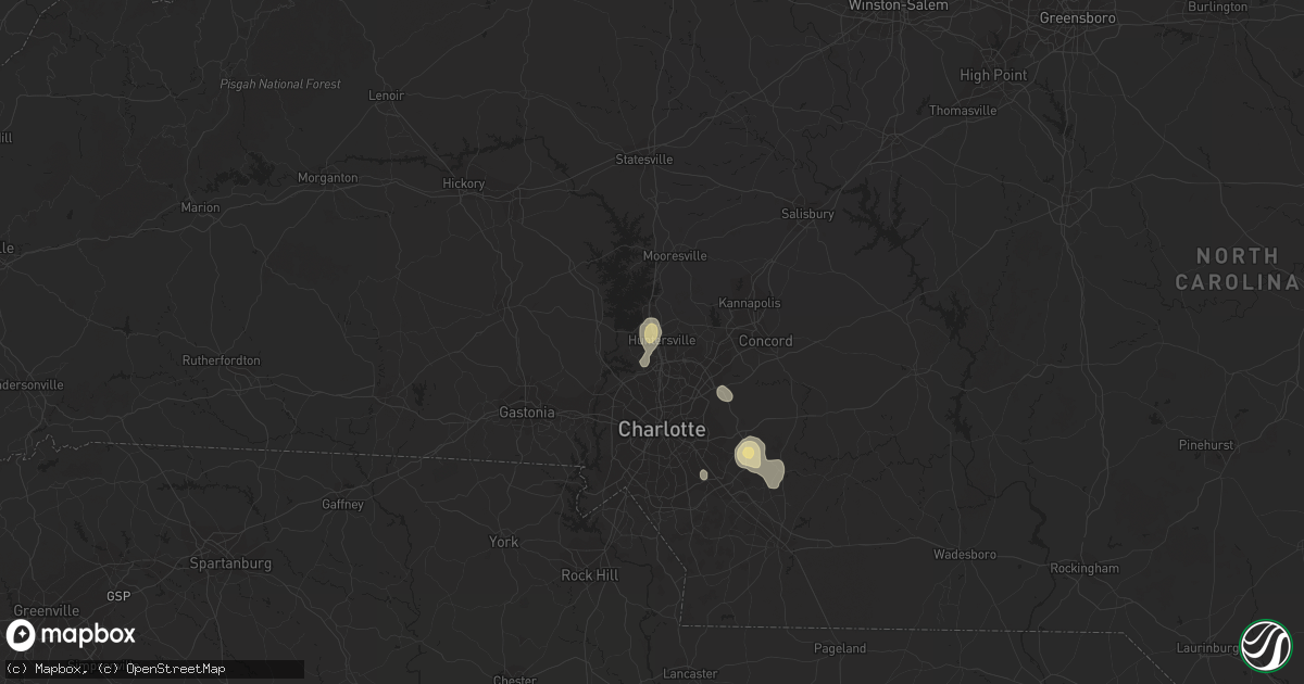 Hail map in Huntersville, NC on May 29, 2014