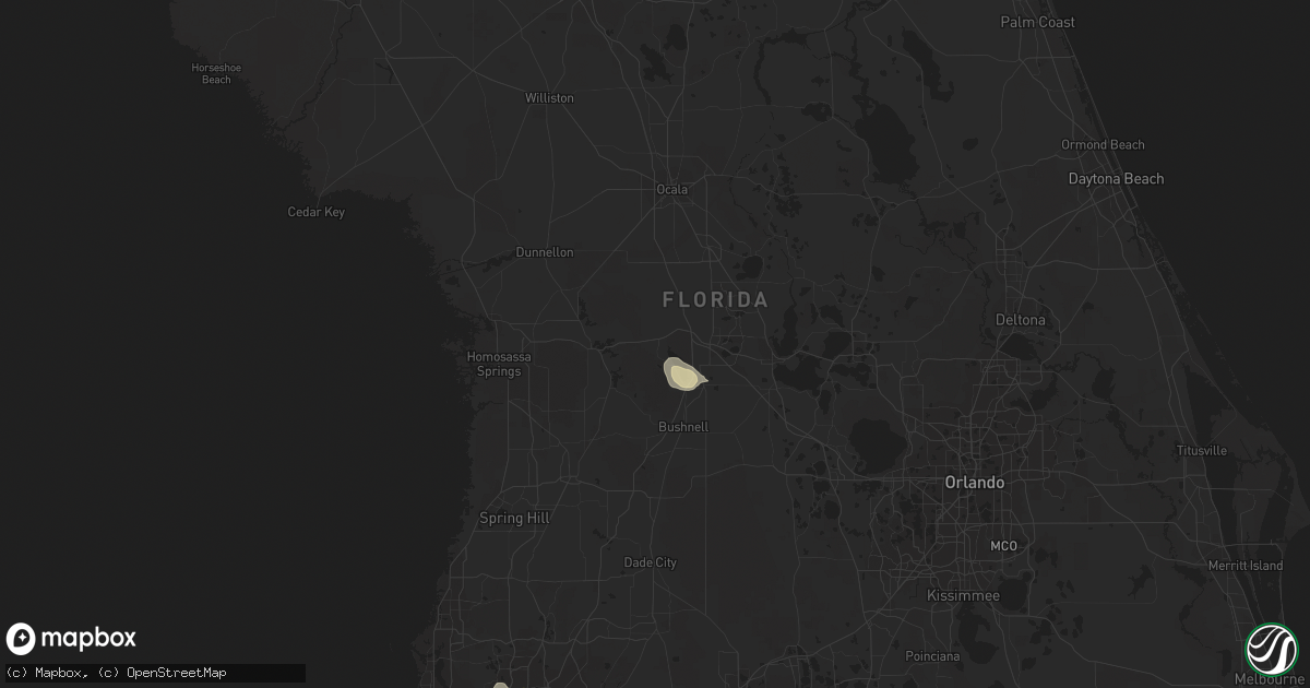 Hail map in Lake Panasoffkee, FL on May 29, 2014