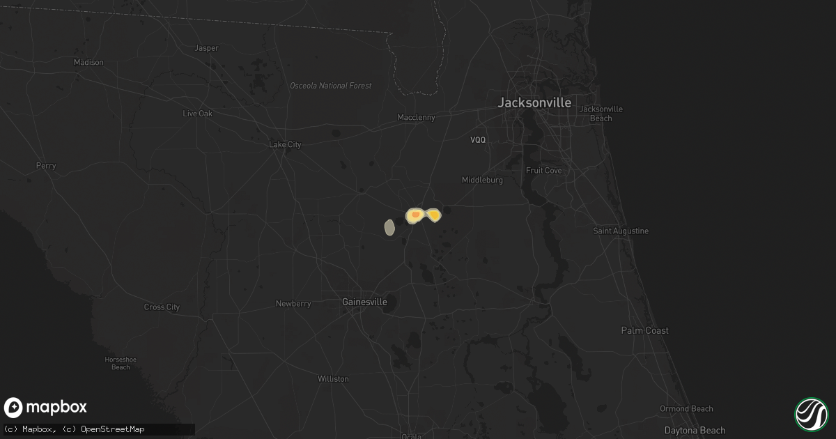 Hail map in Starke, FL on May 29, 2014
