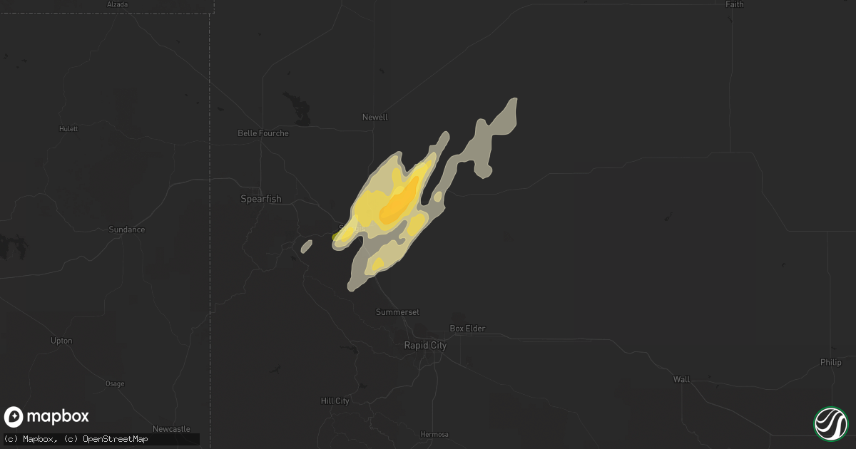 Hail map in Sturgis, SD on May 29, 2014