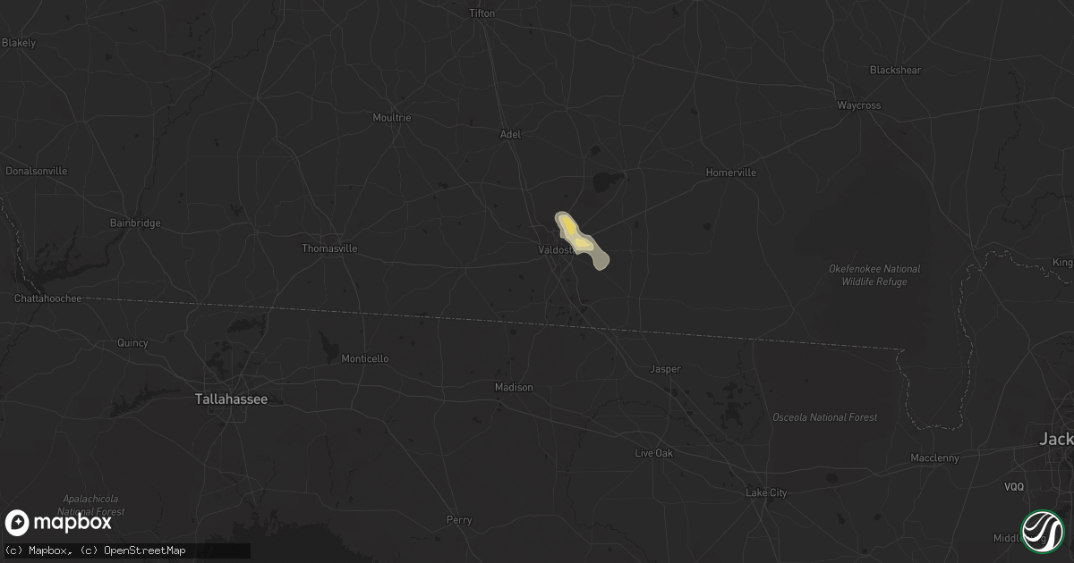 Hail map in Valdosta, GA on May 29, 2014