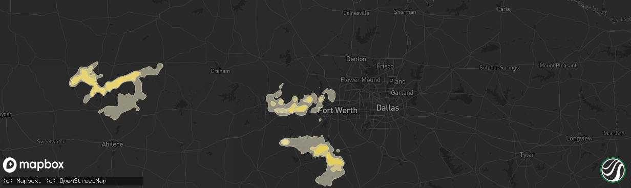 Hail map in Azle, TX on May 29, 2015