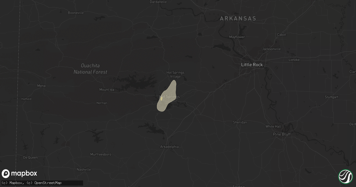 Hail map in Hot Springs National Park, AR on May 29, 2015