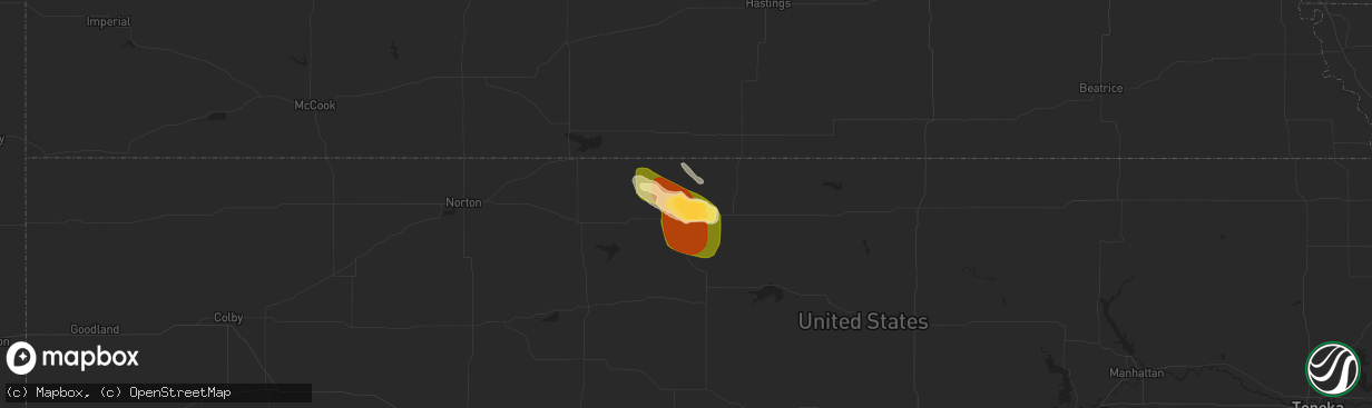 Hail map in Smith Center, KS on May 29, 2015