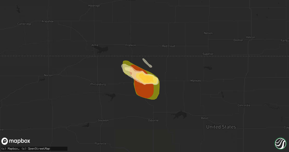 Hail map in Smith Center, KS on May 29, 2015