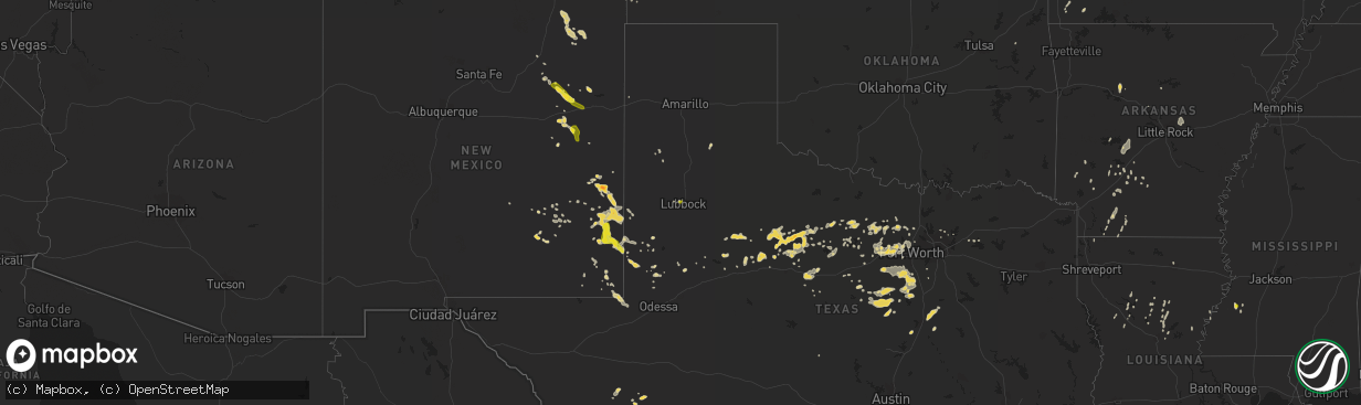 Hail map on May 29, 2015