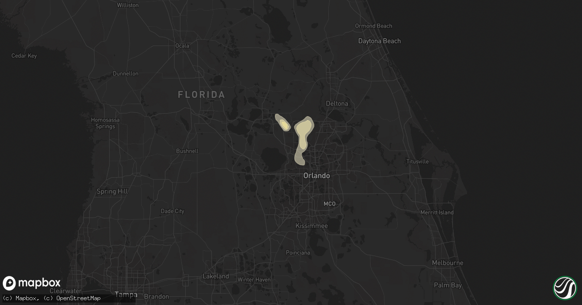 Hail map in Apopka, FL on May 29, 2016
