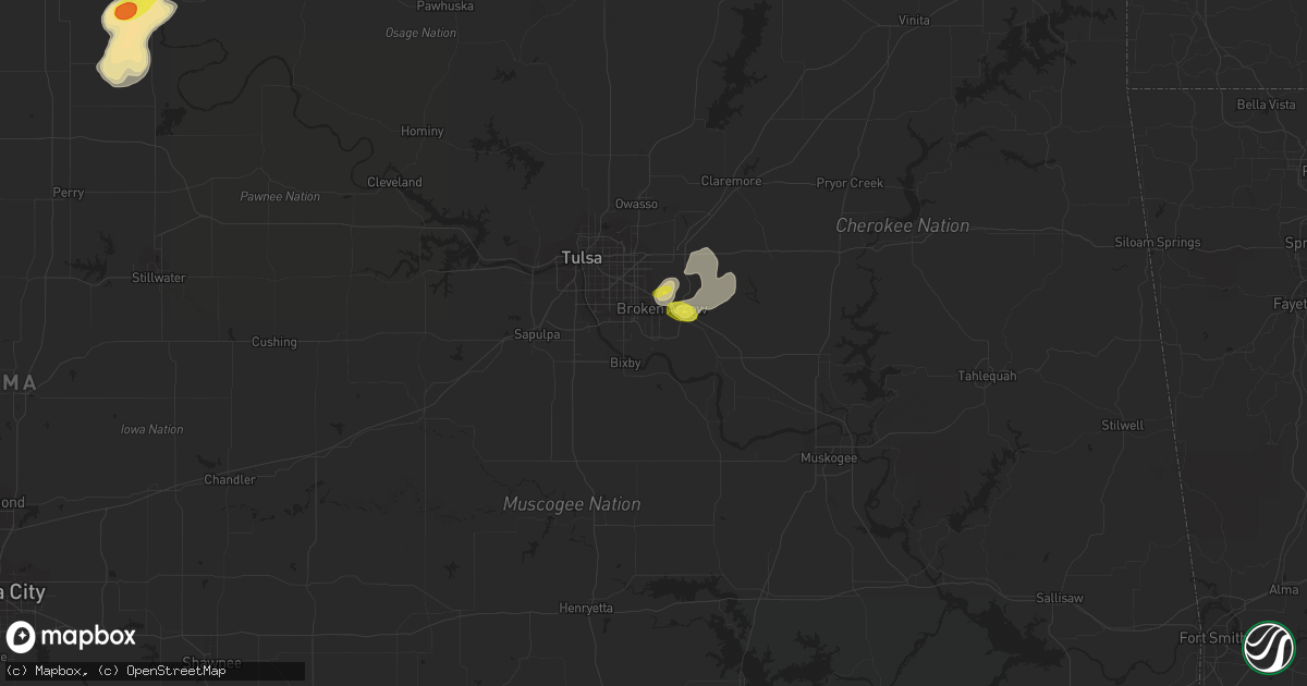Hail map in Broken Arrow, OK on May 29, 2016