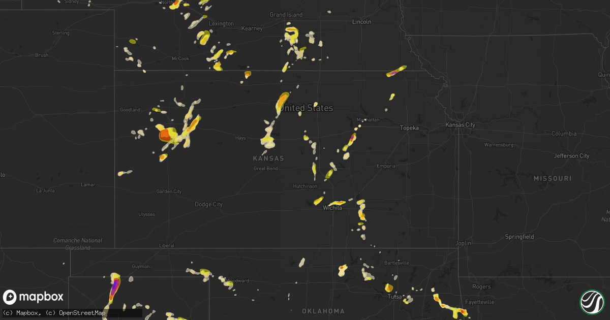 Hail map in Kansas on May 29, 2016