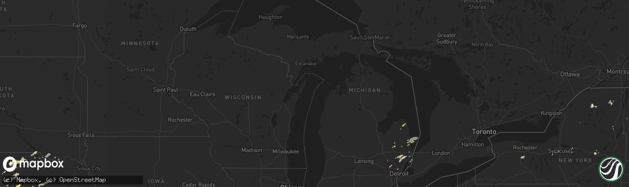 Hail map in Michigan on May 29, 2016