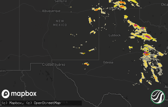 Hail map preview on 05-29-2016