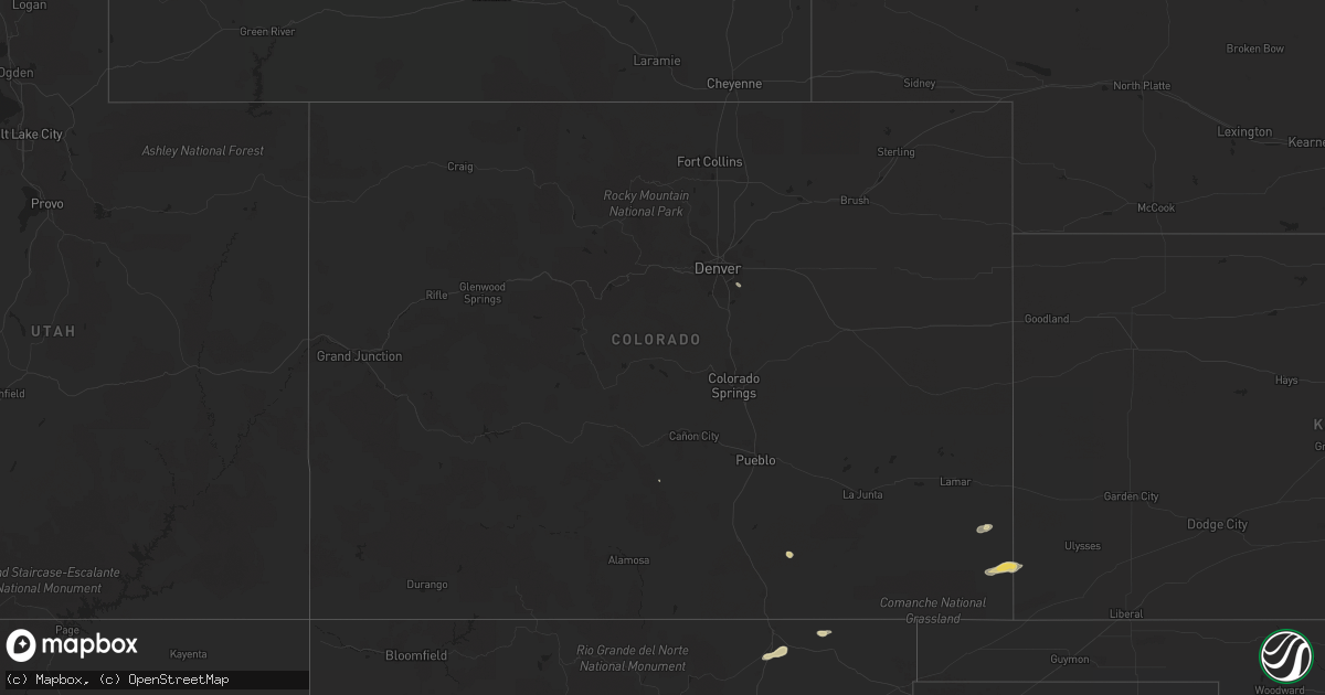 Hail map in Colorado on May 29, 2017