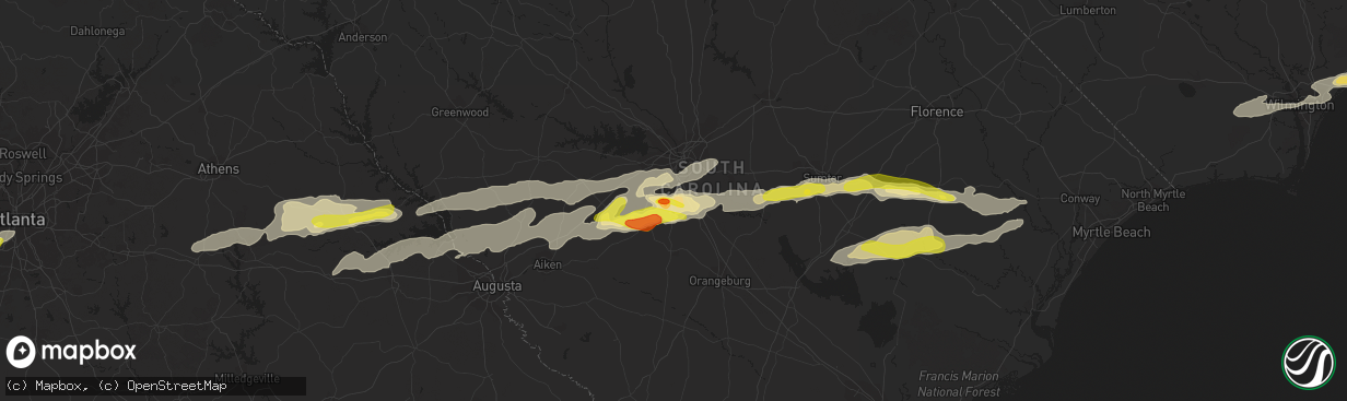 Hail map in Gaston, SC on May 29, 2017