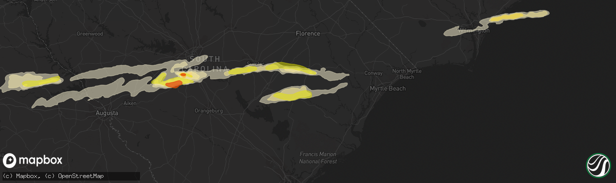 Hail map in Kingstree, SC on May 29, 2017